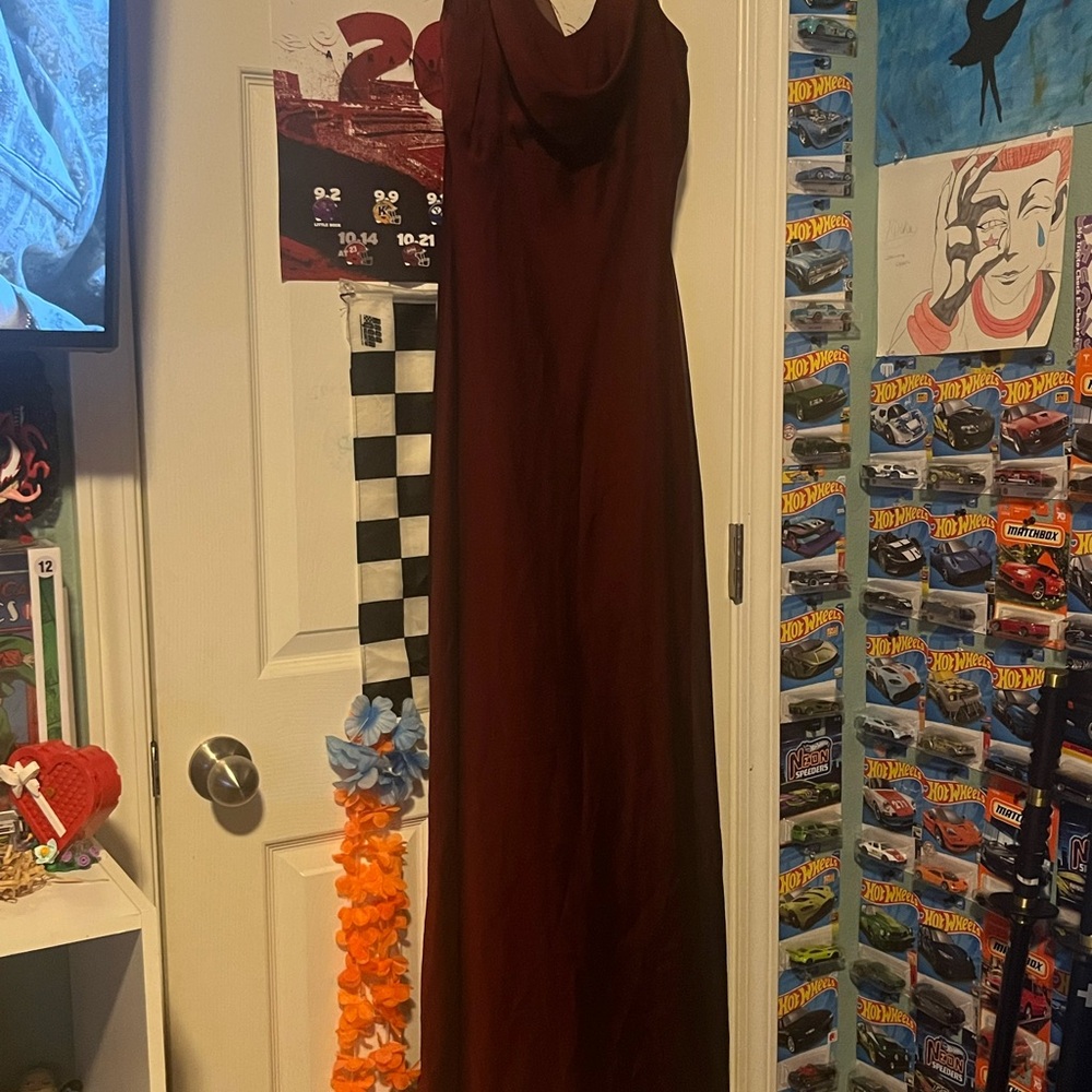 Deep red formal dress